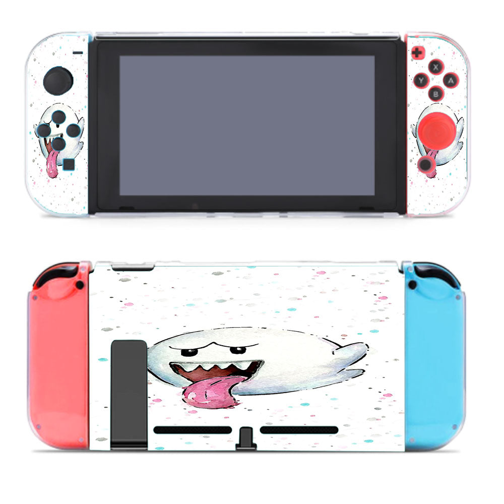 Mario Boo Ghost Nintendo Watercolor Drawing Nintendo Switch Cover Case