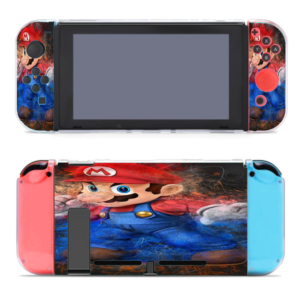 Mario Bros Fan Art Colorful Nintendo Switch Cover Case