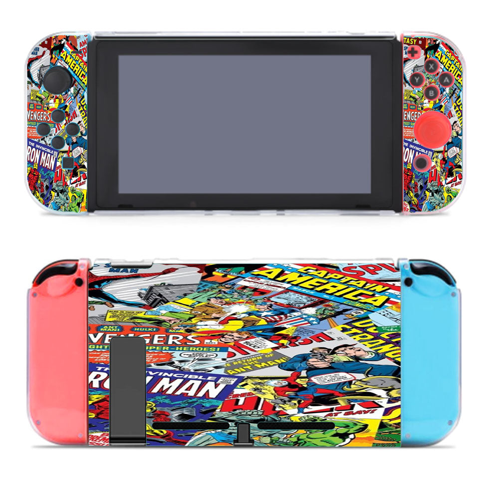 Marvel Comics Pattern Nintendo Switch Cover Case