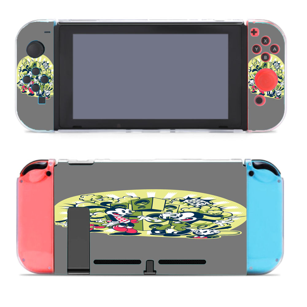 Mickey Mouse Dance Hiphop Style Cartoon Illustr Nintendo Switch Cover Case