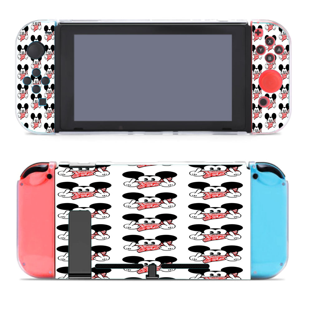 Mickey Mouse Obey Pattern Nintendo Switch Cover Case