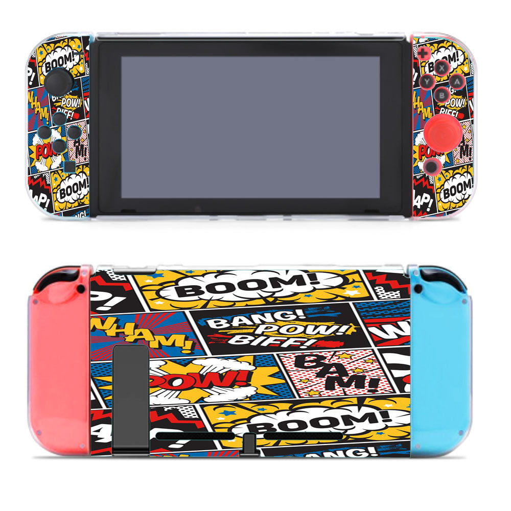 Modern Comic Book Superhero Pattern Nintendo Switch Cover Case