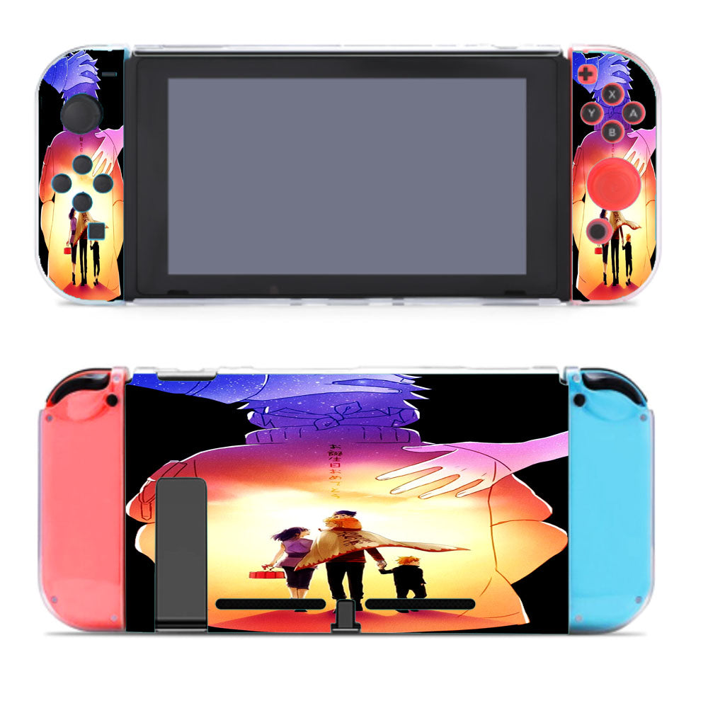 Naruto Hinata And Family Silhouette Nintendo Switch Cover Case