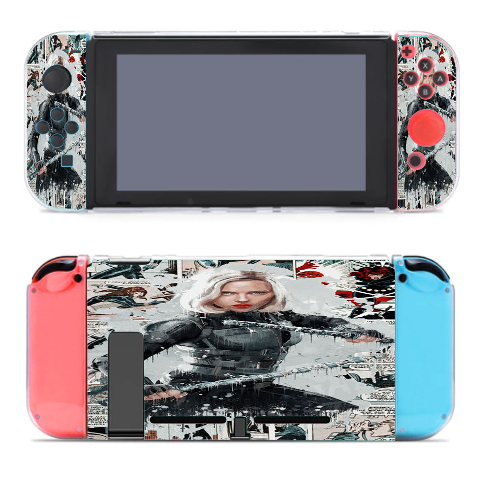 Natasha Black Widow Comic Painting Artwork Wallpaper Nintendo Switch Cover Case