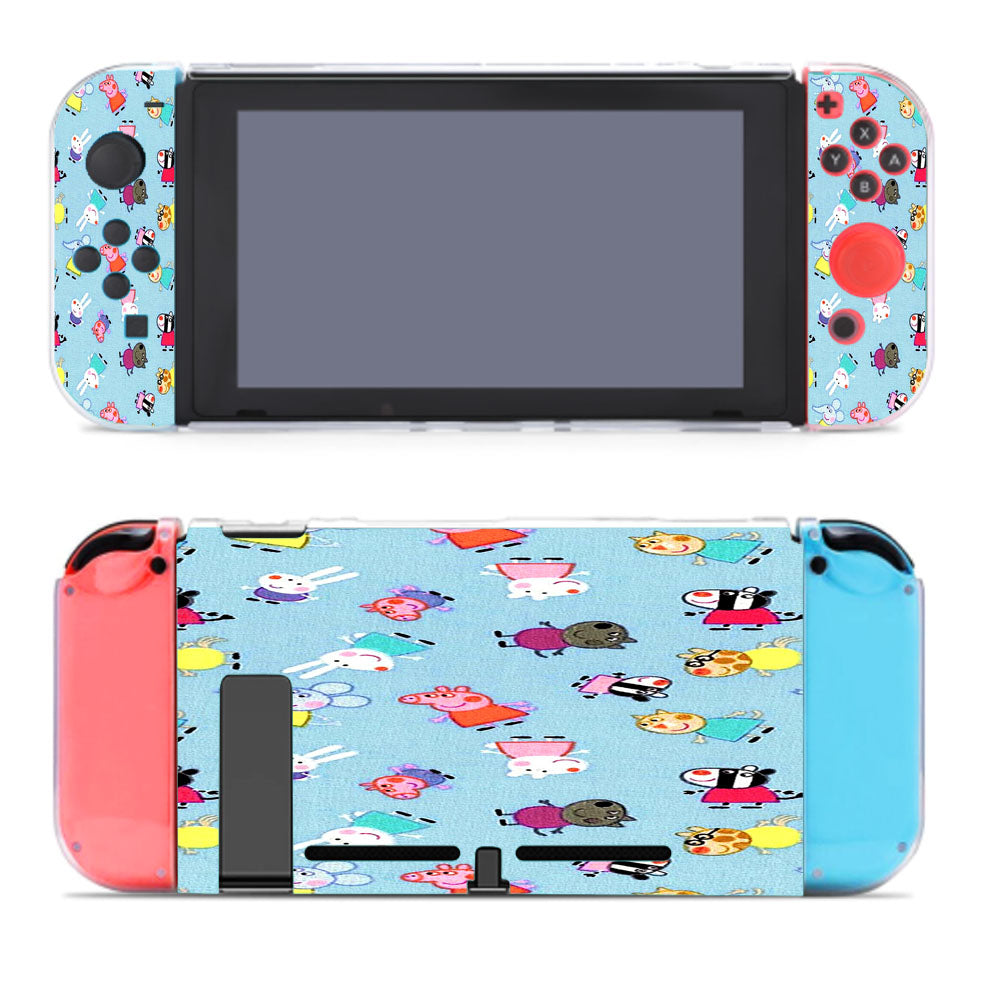 Peppa Pig Blue Character Doodle Nintendo Switch Cover Case