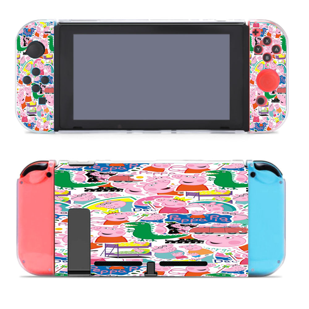 Peppa Pig Green Dinosaur Sticker Collection Nintendo Switch Cover Case