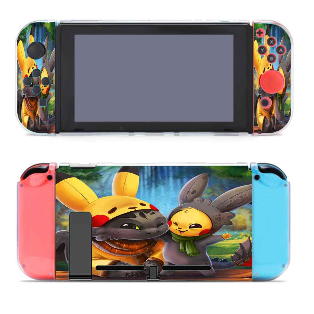 Pikachu And Toothless Nintendo Switch Cover Case