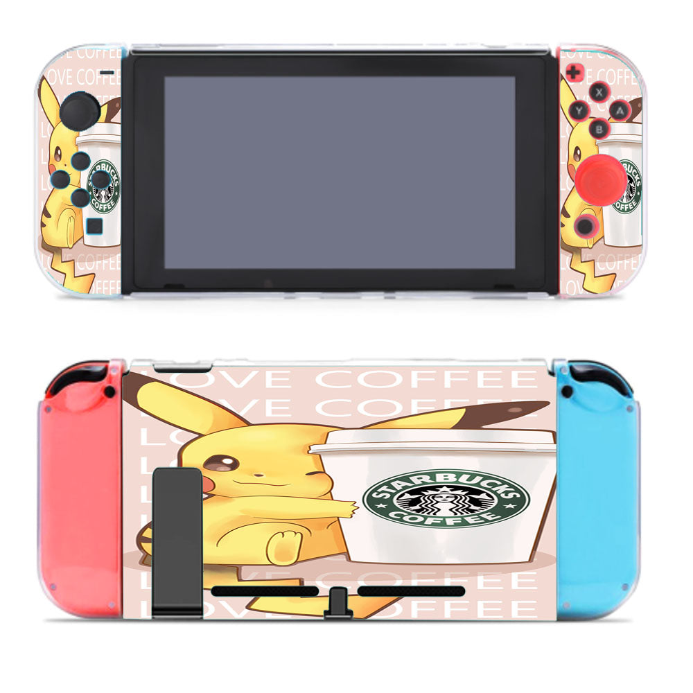 Pikachu With Starbucks Coffee Nintendo Switch Cover Case