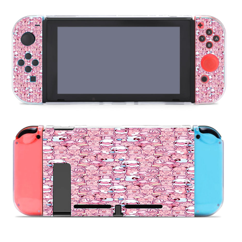 Pink Pokemon Pattern Collection Nintendo Switch Cover Case
