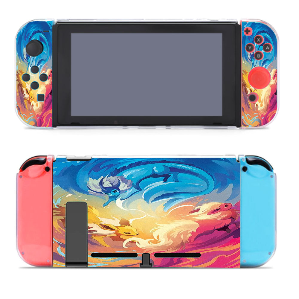 Pokemon Gathering Of 3 Elements Paintings On Canvas Nintendo Switch Cover Case