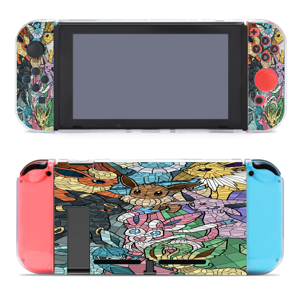 Pokemon Stained Glass Eevee Evolutions Nintendo Switch Cover Case