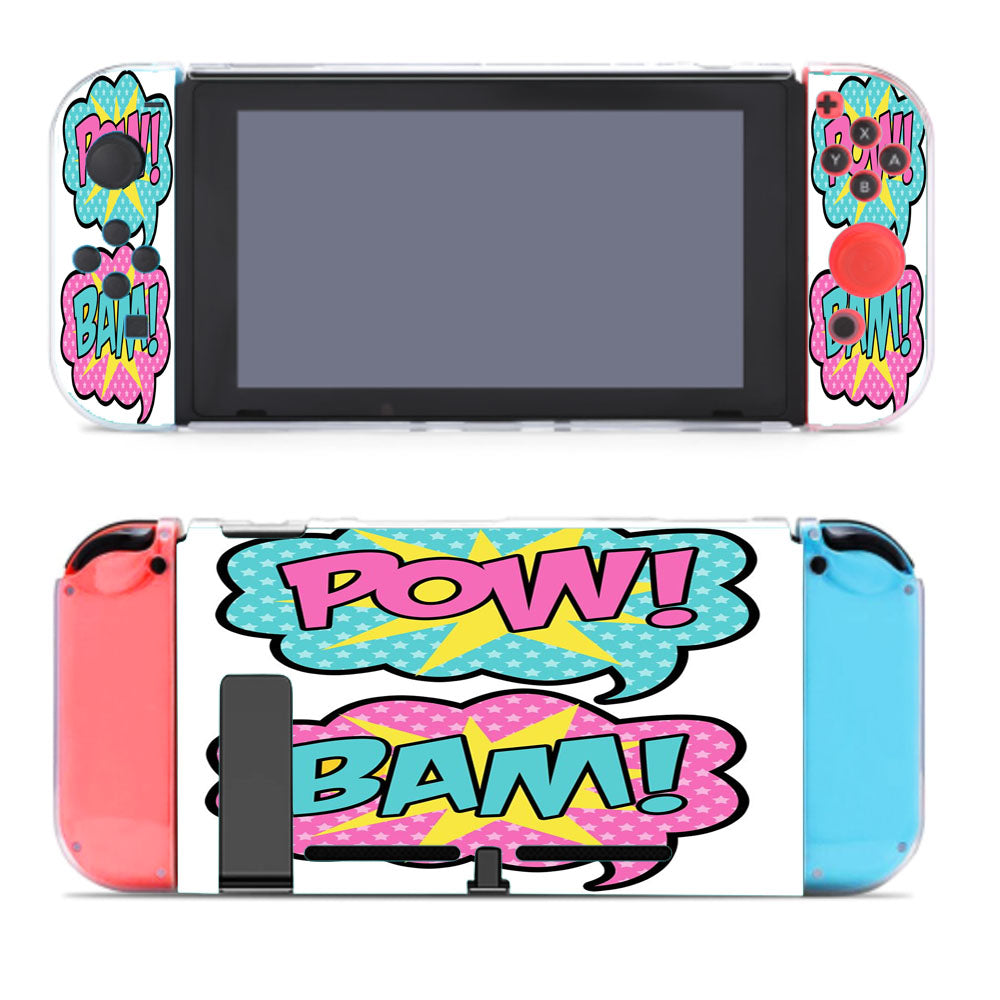 Pow Bam Balloon Comic Super Hero Wallpaper Nintendo Switch Cover Case