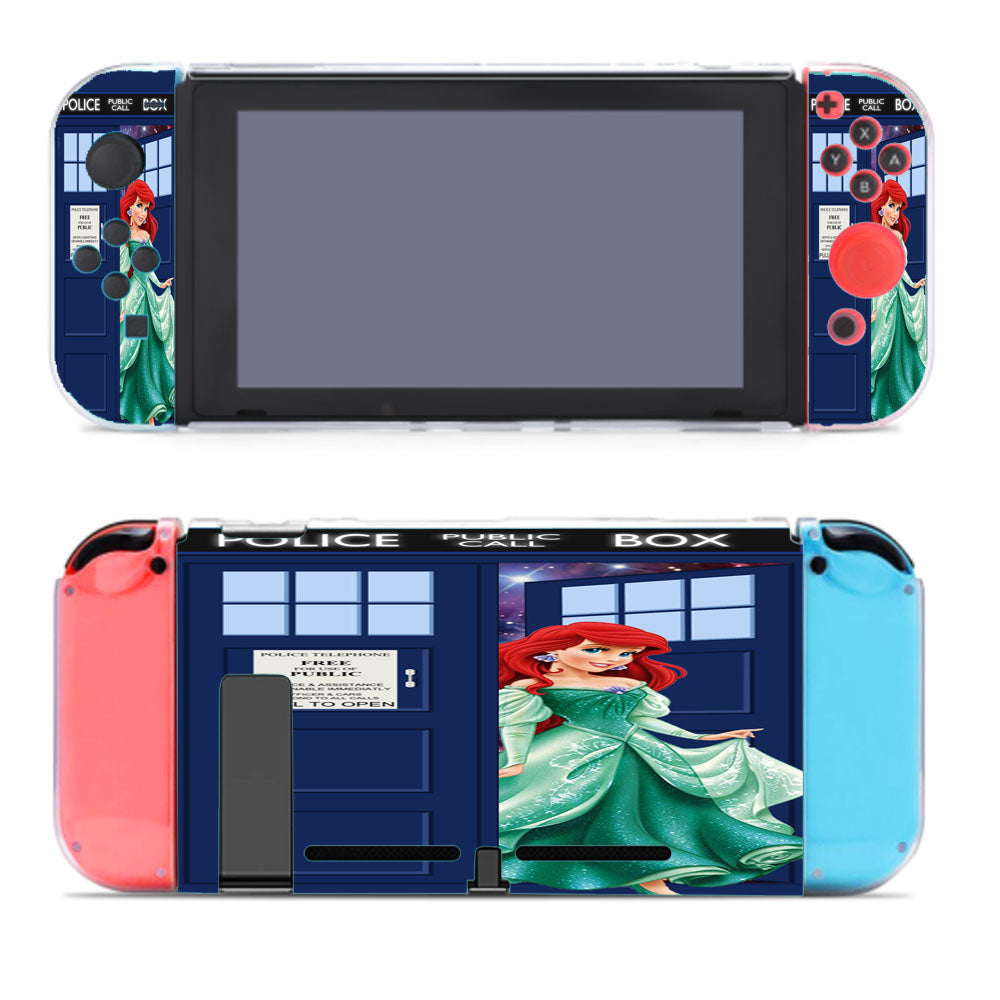 Princess Ariel Tardis Police Box Nintendo Switch Cover Case