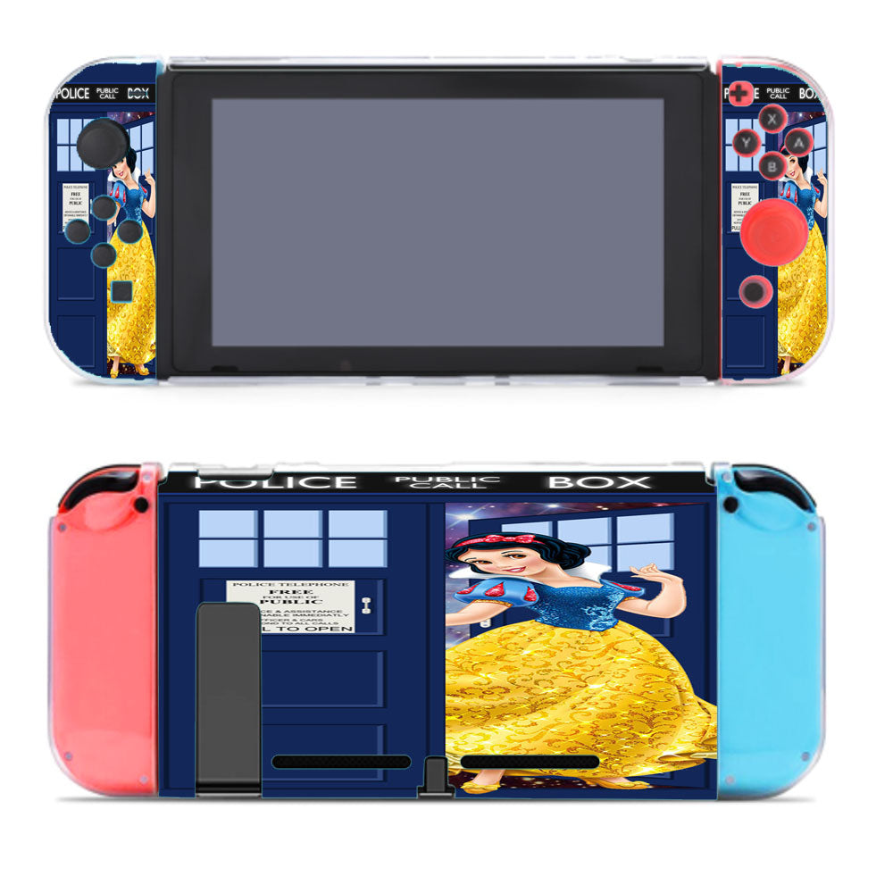 Princess Snow White Tardis Police Box Nintendo Switch Cover Case