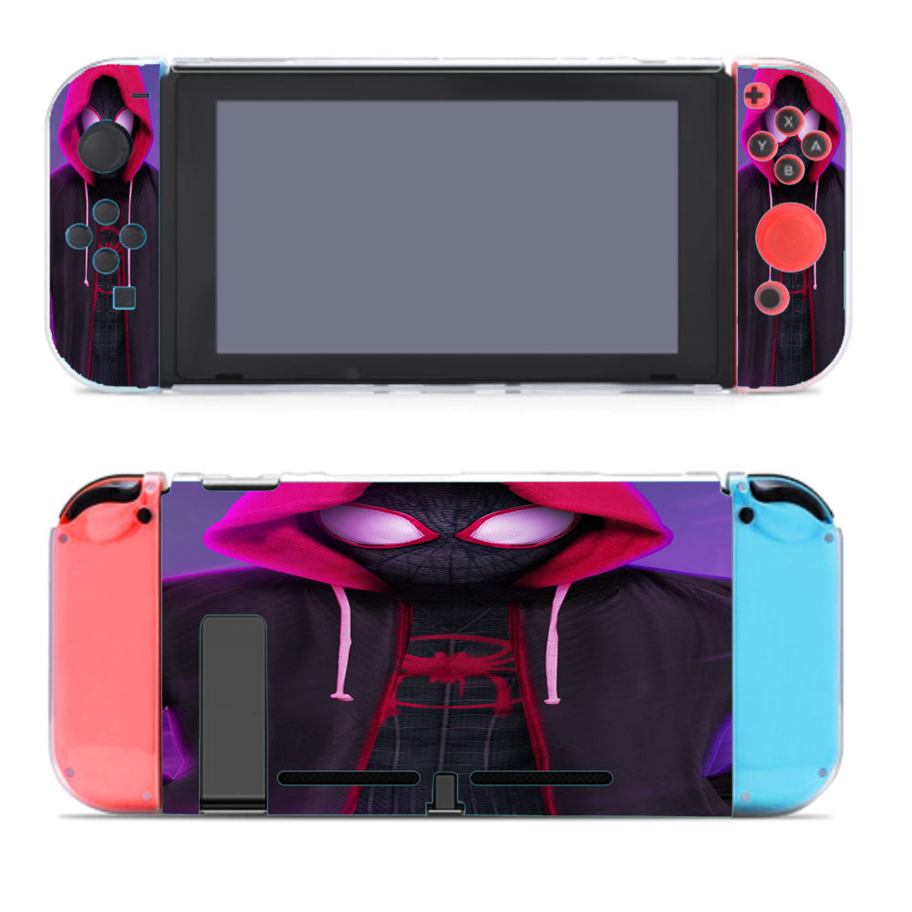 Red Black Spiderman Kid Hoodies Into The Verse Nintendo Switch Cover Case