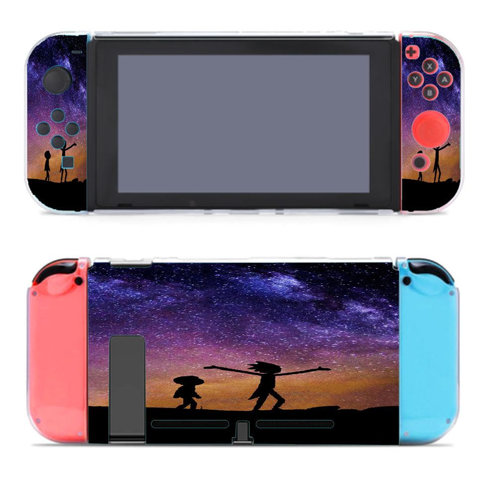 Rick And Morty Silhouette Galaxy Nintendo Switch Cover Case