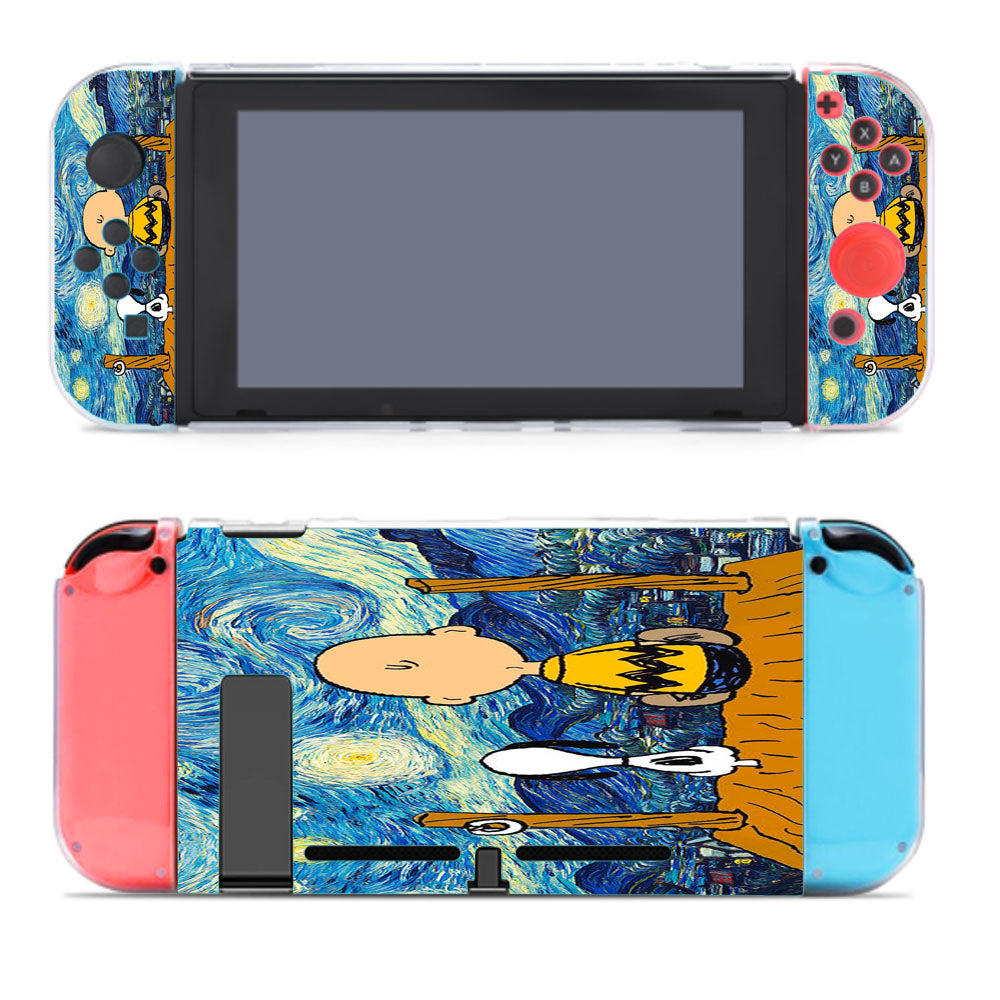 Snoopy And Charlie And Starry Night Nintendo Switch Cover Case