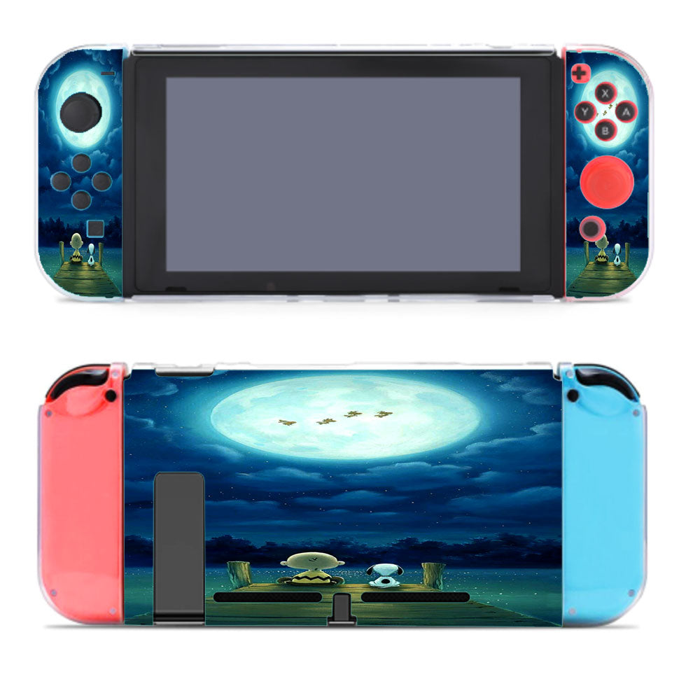 Snoopy And Charlie Brown Moon Nintendo Switch Cover Case
