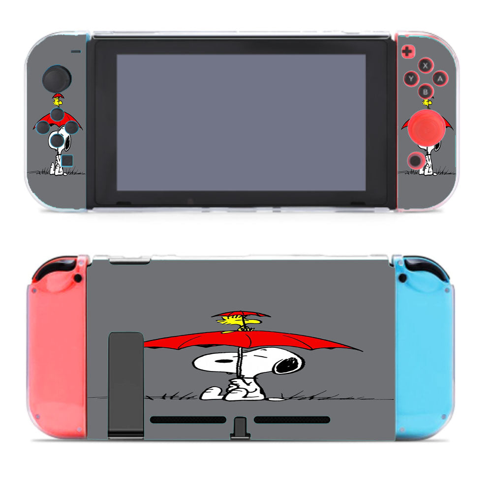 Snoopy Woodstock Umbrella Nintendo Switch Cover Case