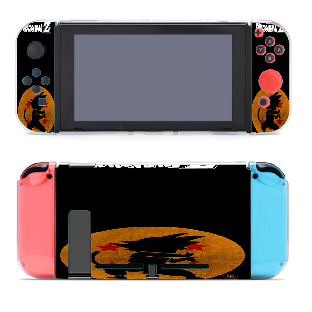 Son Goku Silhouette Of The Moon And Logotype Nintendo Switch Cover Case
