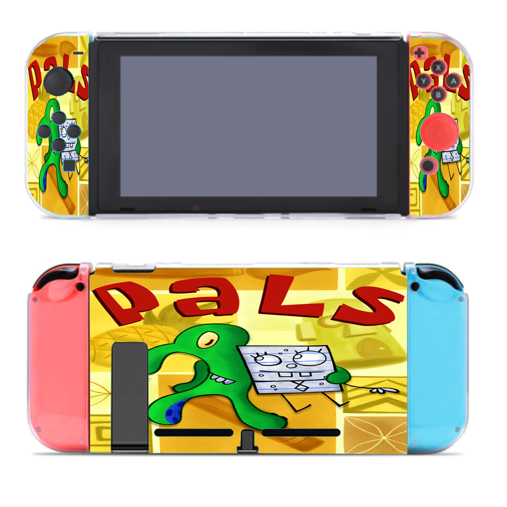 Spongebob Paper And Squidward Statue Nintendo Switch Cover Case