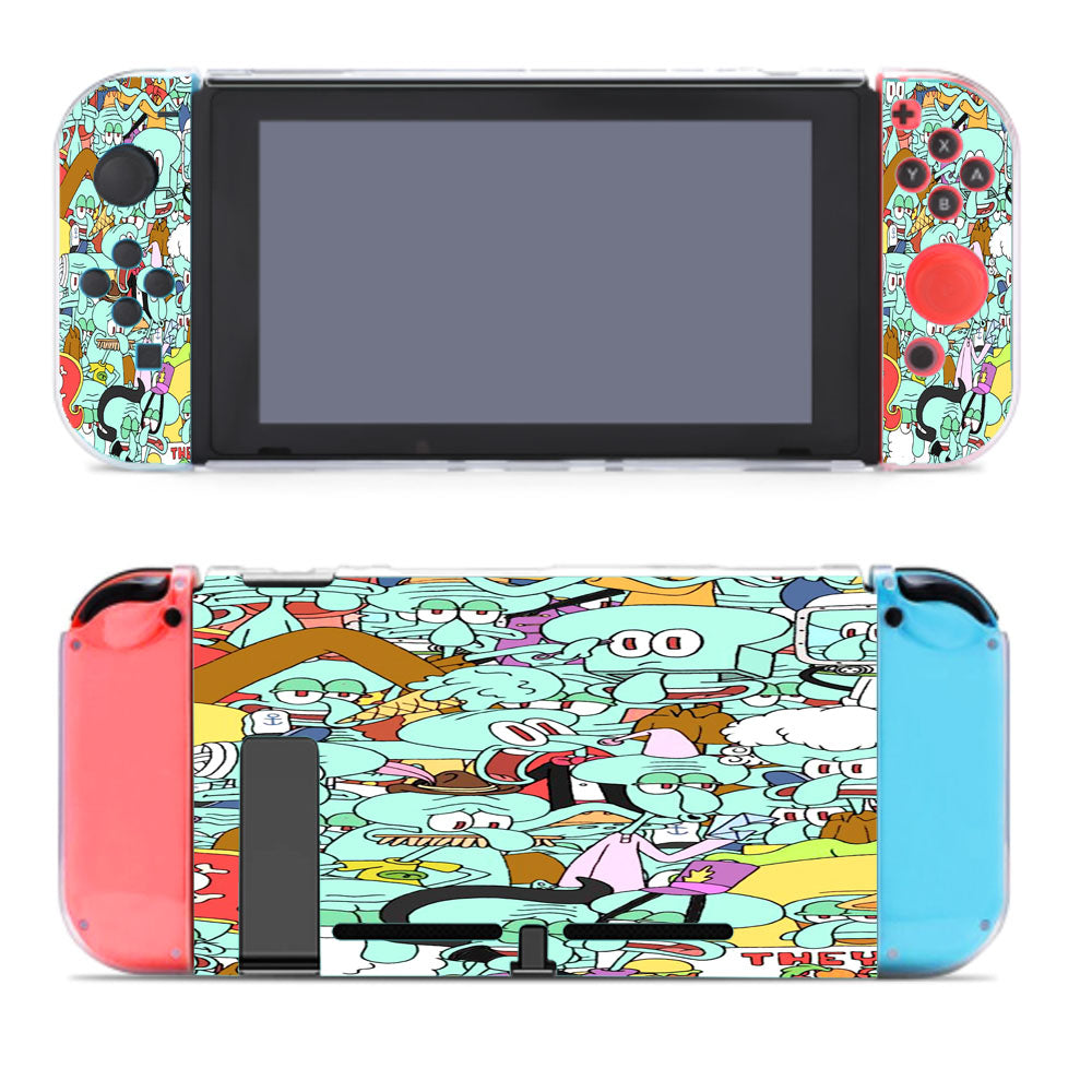 Squidward Spongebob Squarepants Collage Nintendo Switch Cover Case