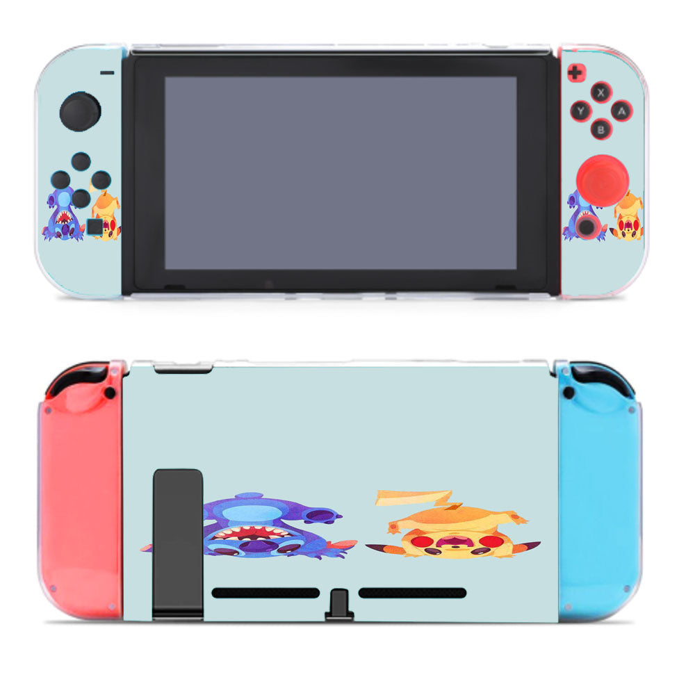 Stitch And Pikachu Minimalist Nintendo Switch Cover Case