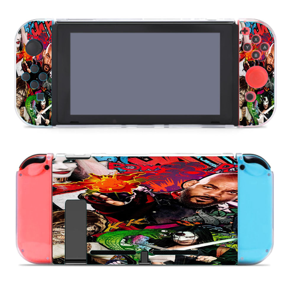 Suicide Squad Collage Comic Style Nintendo Switch Cover Case