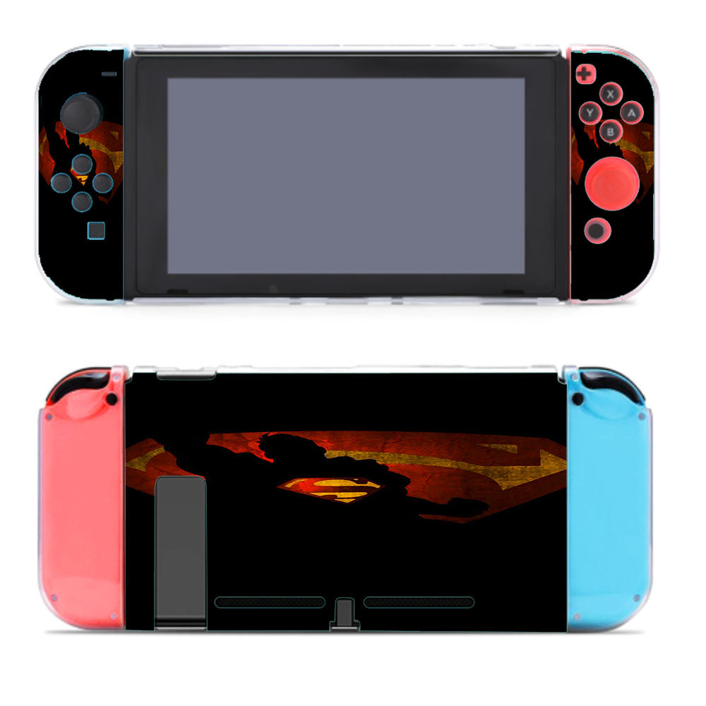 Superman Black Silhouette Logo Nintendo Switch Cover Case