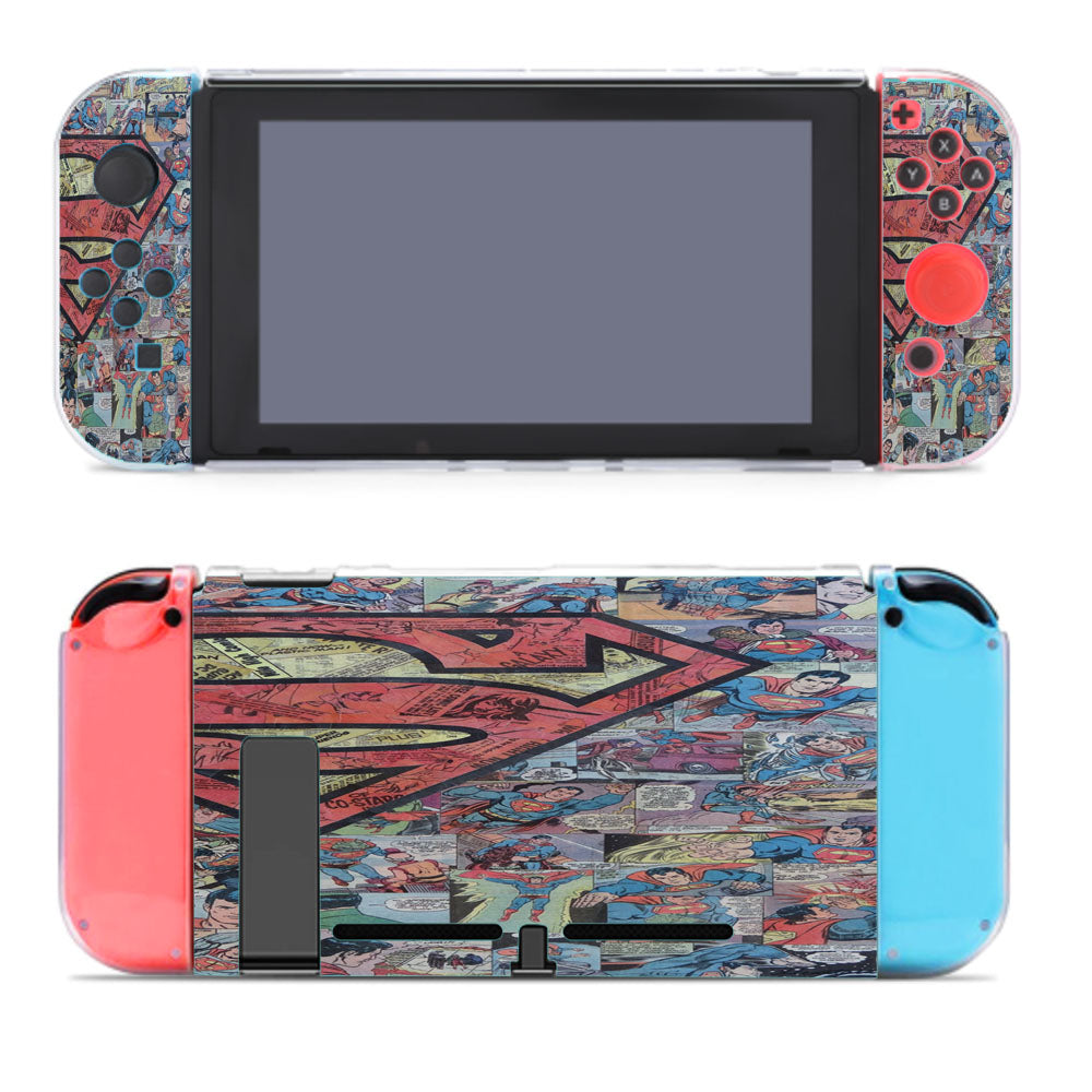 Superman Comics Collage Logo Nintendo Switch Cover Case