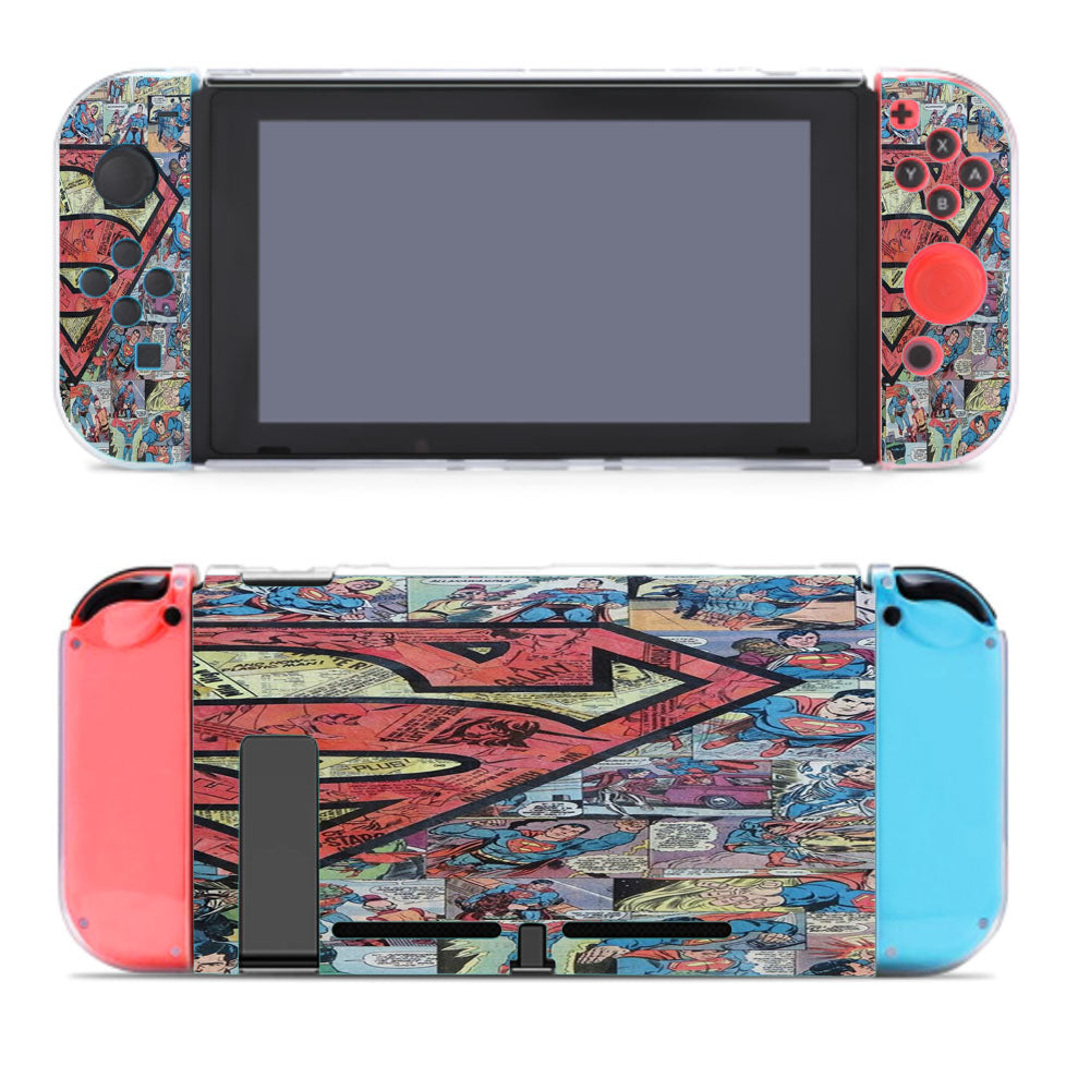 Superman Logo Comic Collages Nintendo Switch Cover Case