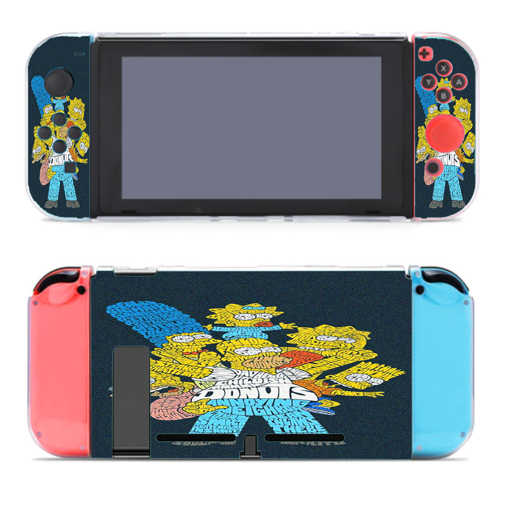 The Simpsons Typography Noise Nintendo Switch Cover Case