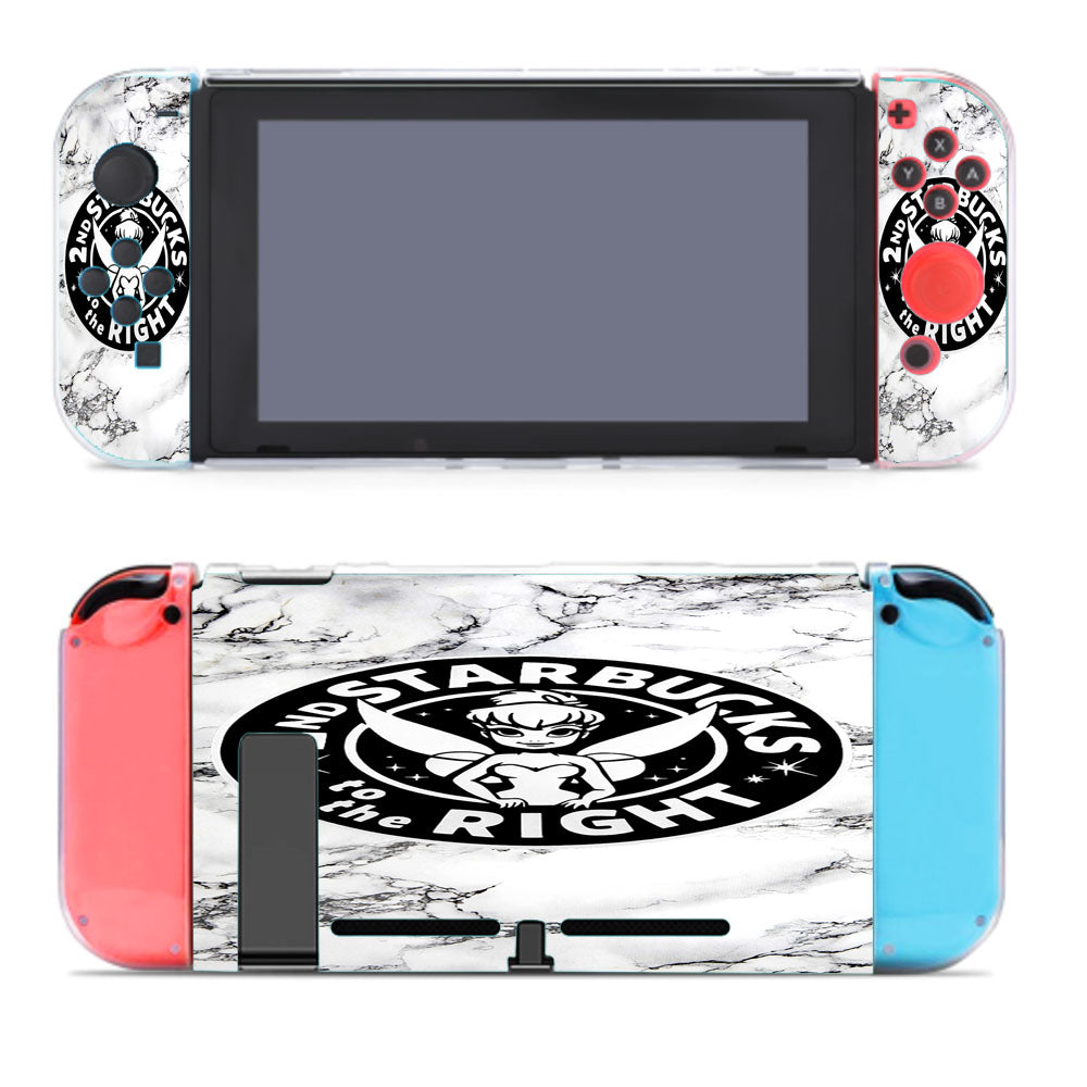 Tinkerbell Starbucks Disney Marble Nintendo Switch Cover Case
