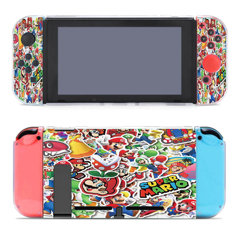 Uper Mario All Characters Sticker Nintendo Switch Cover Case