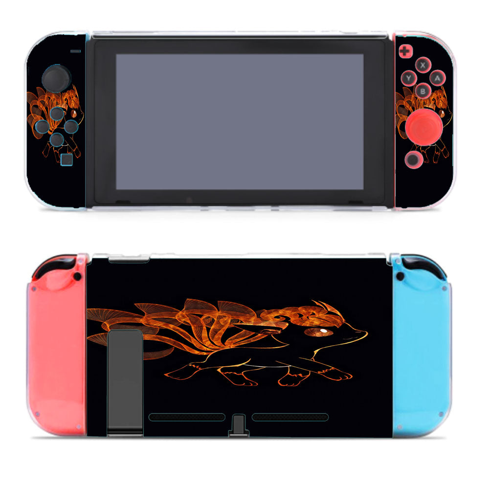 Vulpix Pokemon Line Art On Black Nintendo Switch Cover Case
