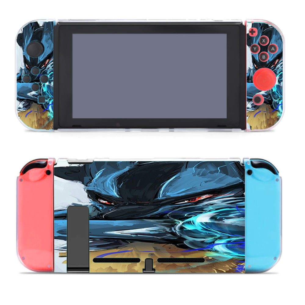 Watercolor Art Pokemon Lucario Aura Sphere Nintendo Switch Cover Case