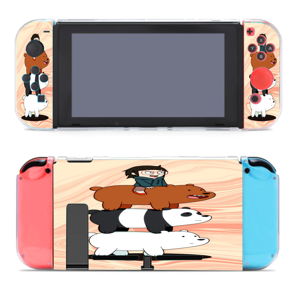 We Bare Bears And Chloe Marble Pink Nintendo Switch Cover Case