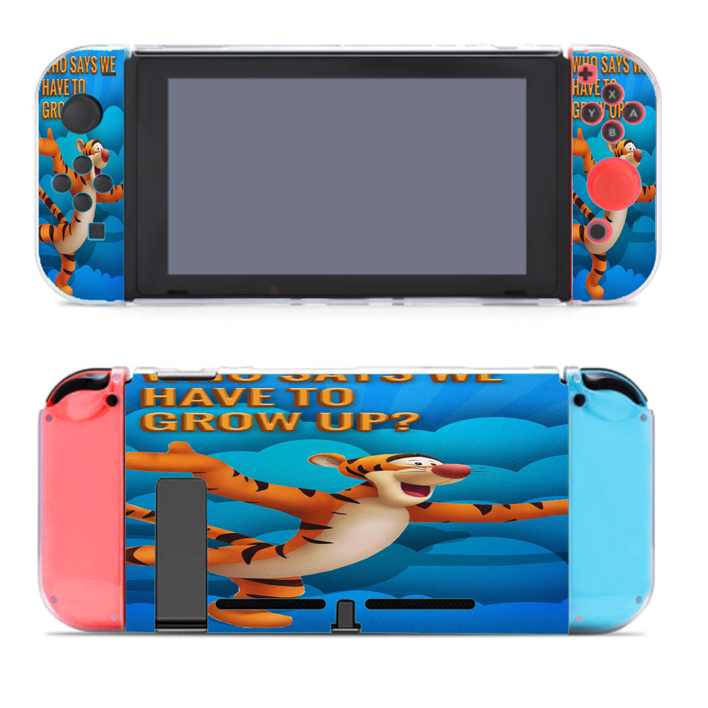 Winnie The Pooh Tigger Quote Who Says We Have To Grow Up Nintendo Switch Cover Case